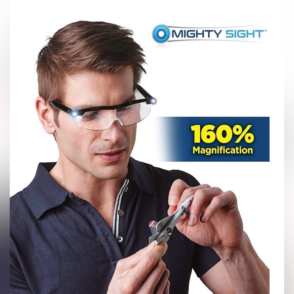 NIB Ontel Mighty Sight LED Powered Magnifying Eyewear As Seen On T.V. Glasses - Picture 6 of 7